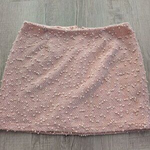 Forever 21 Cute Textured Pink Lined Mini Skirt, Size S